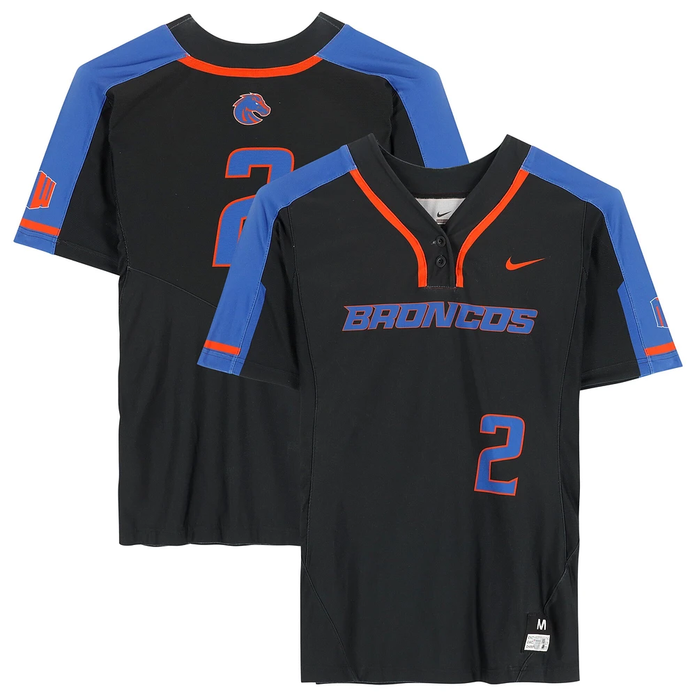Boise State Broncos Team-Issued #2 Black Jersey from the Softball Program - Size M