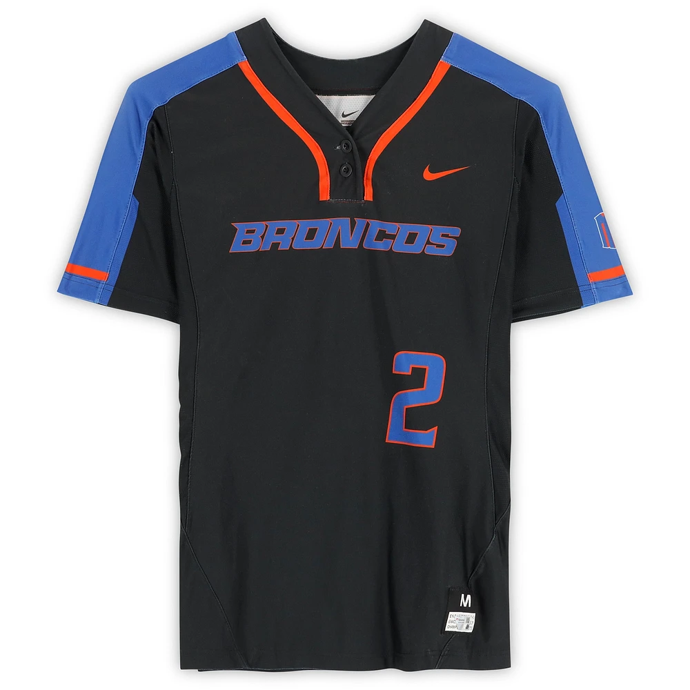 Boise State Broncos Team-Issued #2 Black Jersey from the Softball Program - Size M