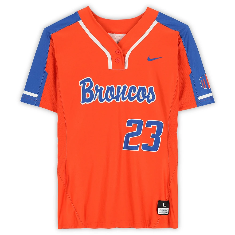 Boise State Broncos Team-Issued #23 Orange Jersey from the Softball Program - Size L
