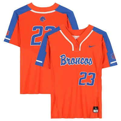 Boise State Broncos Team-Issued #23 Orange Jersey from the Softball Program - Size L