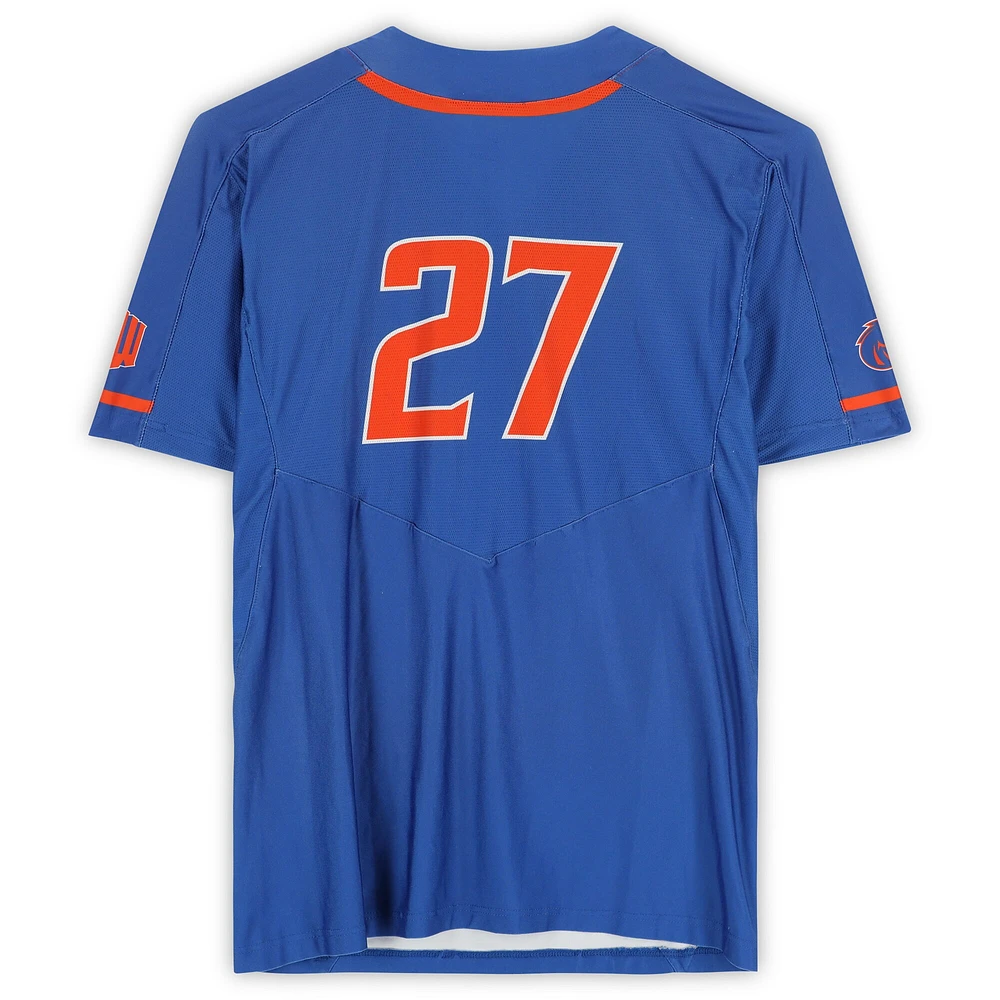 Boise State Broncos Team-Issued #27 Royal Jersey from the Softball Program - Size L
