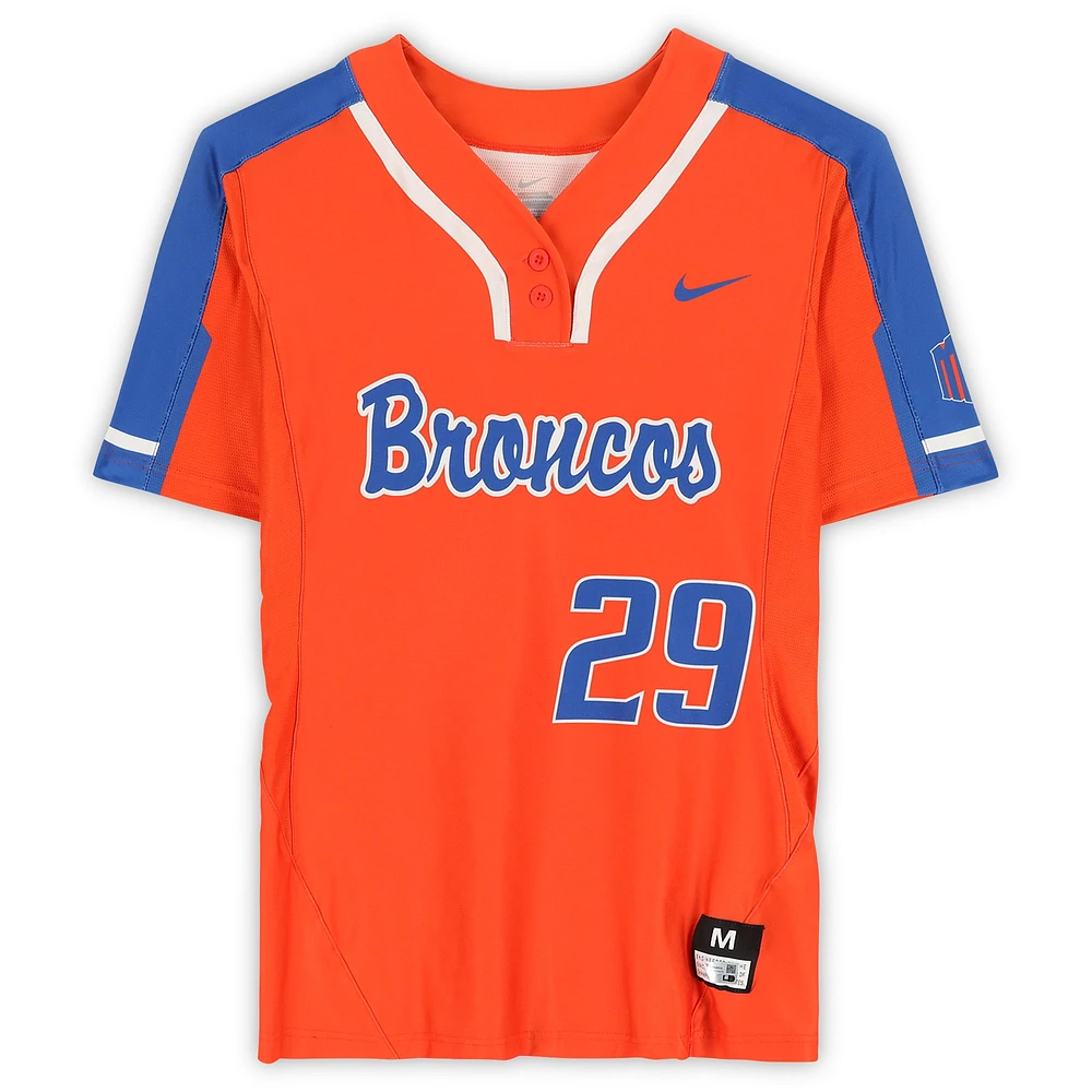 Boise State Broncos Team-Issued #29 Orange Jersey from the Softball Program - Size M