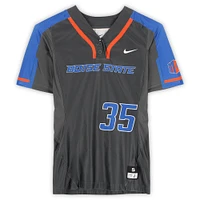 Boise State Broncos Team-Issued #35 Gray Jersey from the Softball Program - Size S