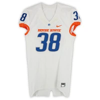 Boise State Broncos Team-Issued #38 White Nike Jersey from the 2015-23 NCAA Football Seasons - Size 44+4