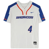 Boise State Broncos Team-Issued #4 White Jersey from the Softball Program - Size M