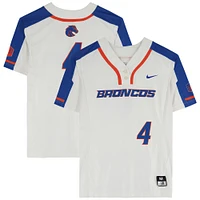 Boise State Broncos Team-Issued #4 White Jersey from the Softball Program - Size M