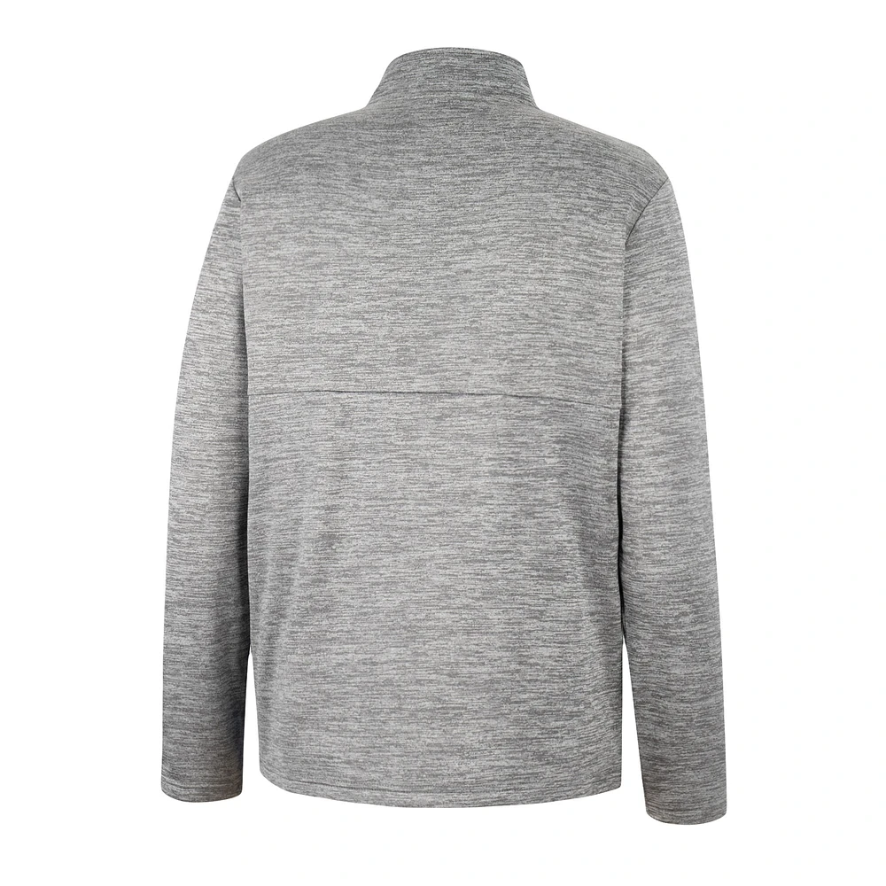 Men's Colosseum Gray Boise State Broncos John Half-Zip Jacket