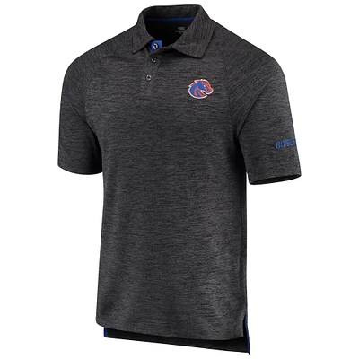 Polo en duvet Colosseum Heathered Black Boise State Broncos pour homme