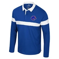Men's Colosseum  Royal Boise State Broncos Too Cool For School Long Sleeve Polo