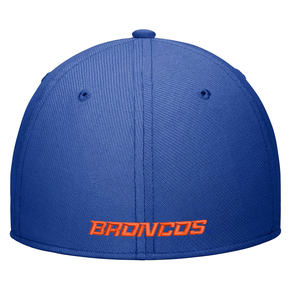 Men's Nike Royal Boise State Broncos 2024 Sideline Rise Swoosh Flex Hat