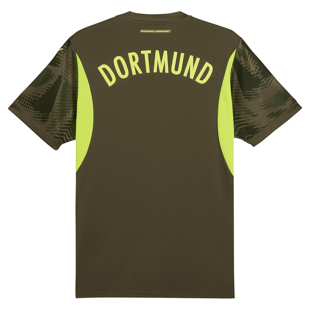 Maillot de gardien but à manches courtes Puma Olive Borussia Dortmund 2024/25 Replica pour homme