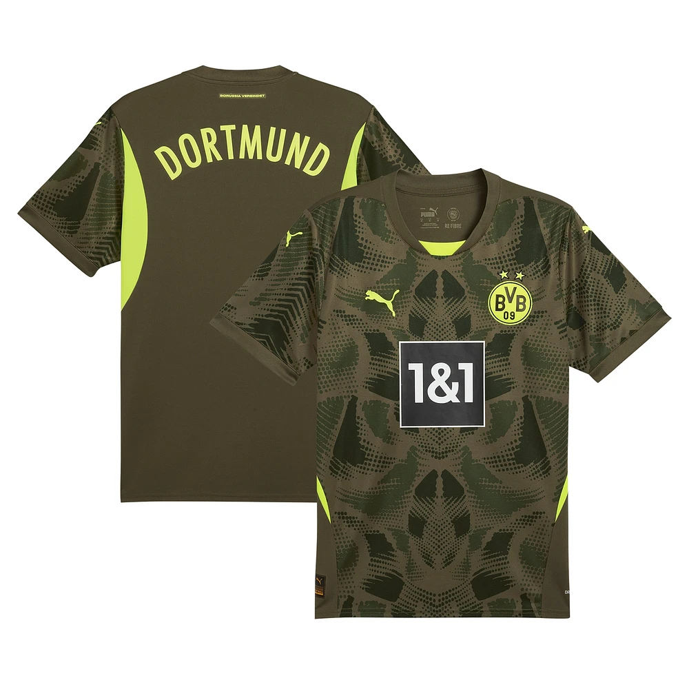 Maillot de gardien but à manches courtes Puma Olive Borussia Dortmund 2024/25 Replica pour homme