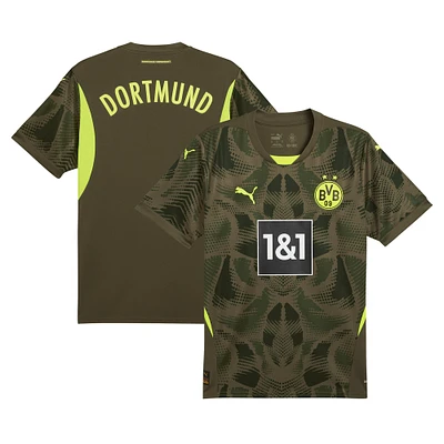 Maillot de gardien but à manches courtes Puma Olive Borussia Dortmund 2024/25 Replica pour homme