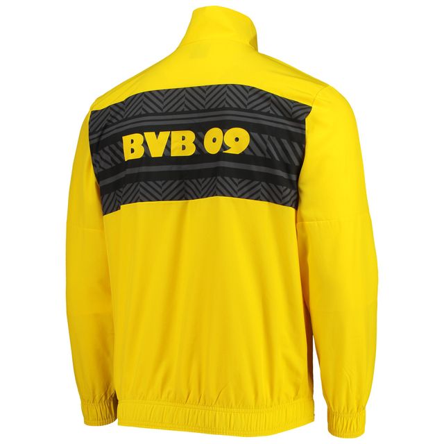 Veste d'avant-match entièrement zippée pour homme Borussia Dortmund 2022/23 Puma Jaune