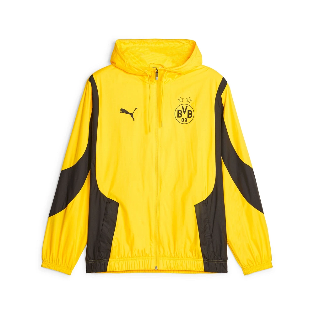 Men's Puma  Yellow Borussia Dortmund 2023/24 Pre-Match Anthem Full-Zip Hoodie Jacket