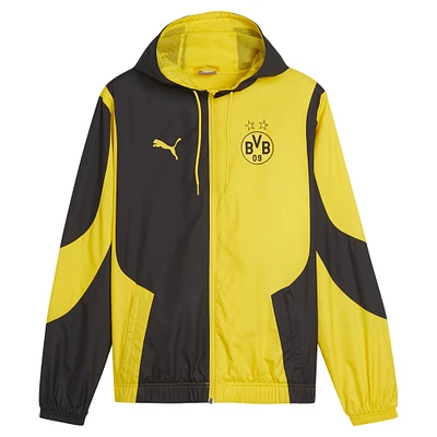 Veste à capuche entièrement zippée Puma jaune Borussia Dortmund 2023/24 pour homme