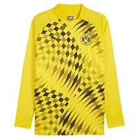 Men's Puma Yellow Borussia Dortmund 2023/24 Pre-Match Pullover Raglan Sweat Top