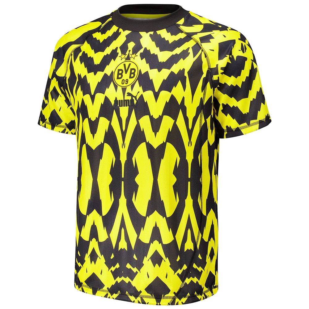 Men's Puma Yellow Borussia Dortmund Statement Retro Jersey