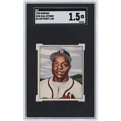 Sam Jethroe Boston Braves 1950 Bowman #248 SGC Authenticated 1.5 Rookie Card