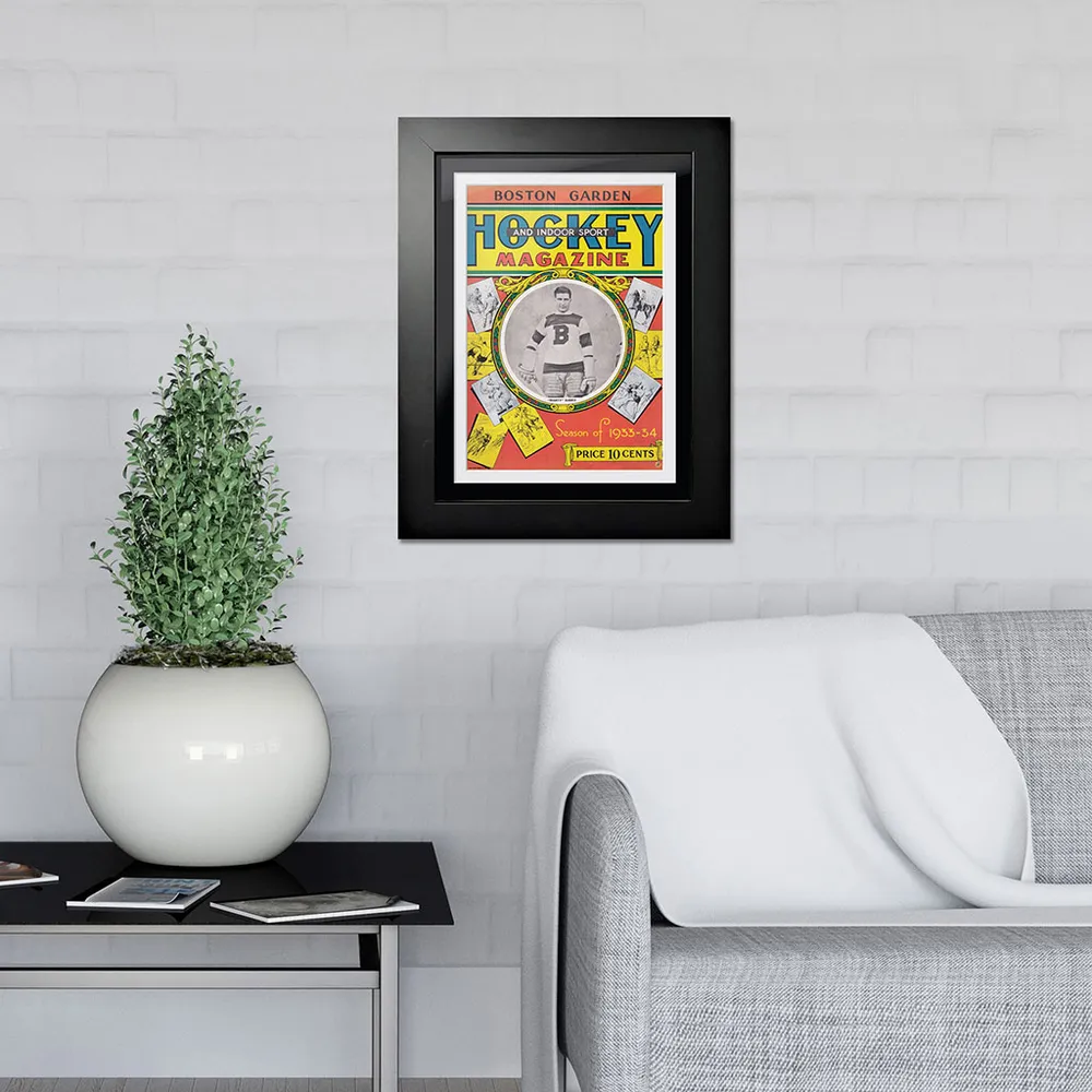 Boston Bruins 1933 Boston Garden Hockey Magazine - 12'' x 16'' Framed Program Cover
