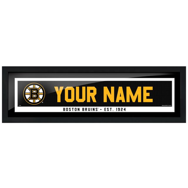Cadre de barre de nom personnalisé Boston Bruins 6'' x 22''