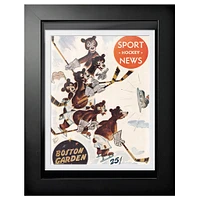 Boston Bruins Sport News Boston Garden Bears - 12'' x 16'' Framed Program Cover