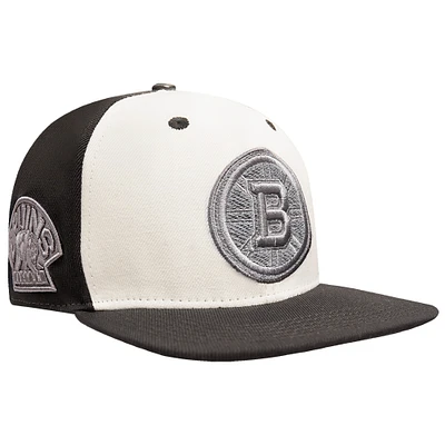 Casquette Snapback en French Terry Pro Standard pour homme des Bruins de Boston en crème
