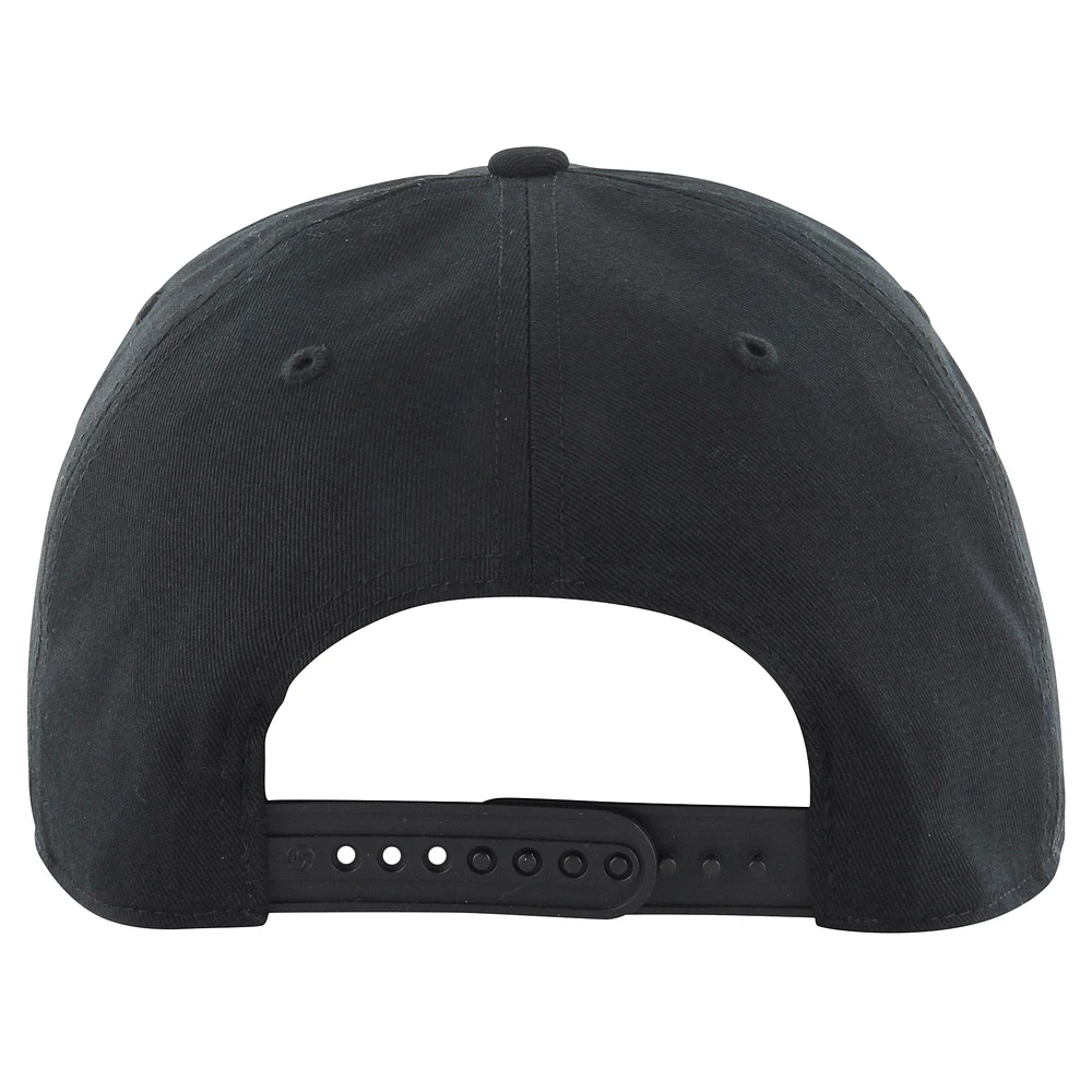 Casquette réglable avec attelage de boîte de pénalité des champions de la Coupe Stanley 6X des Bruins de Boston noirs '47 pour hommes