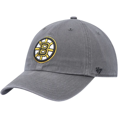 Casquette ajustable '47 Charcoal Boston Bruins Team Clean Up pour hommes