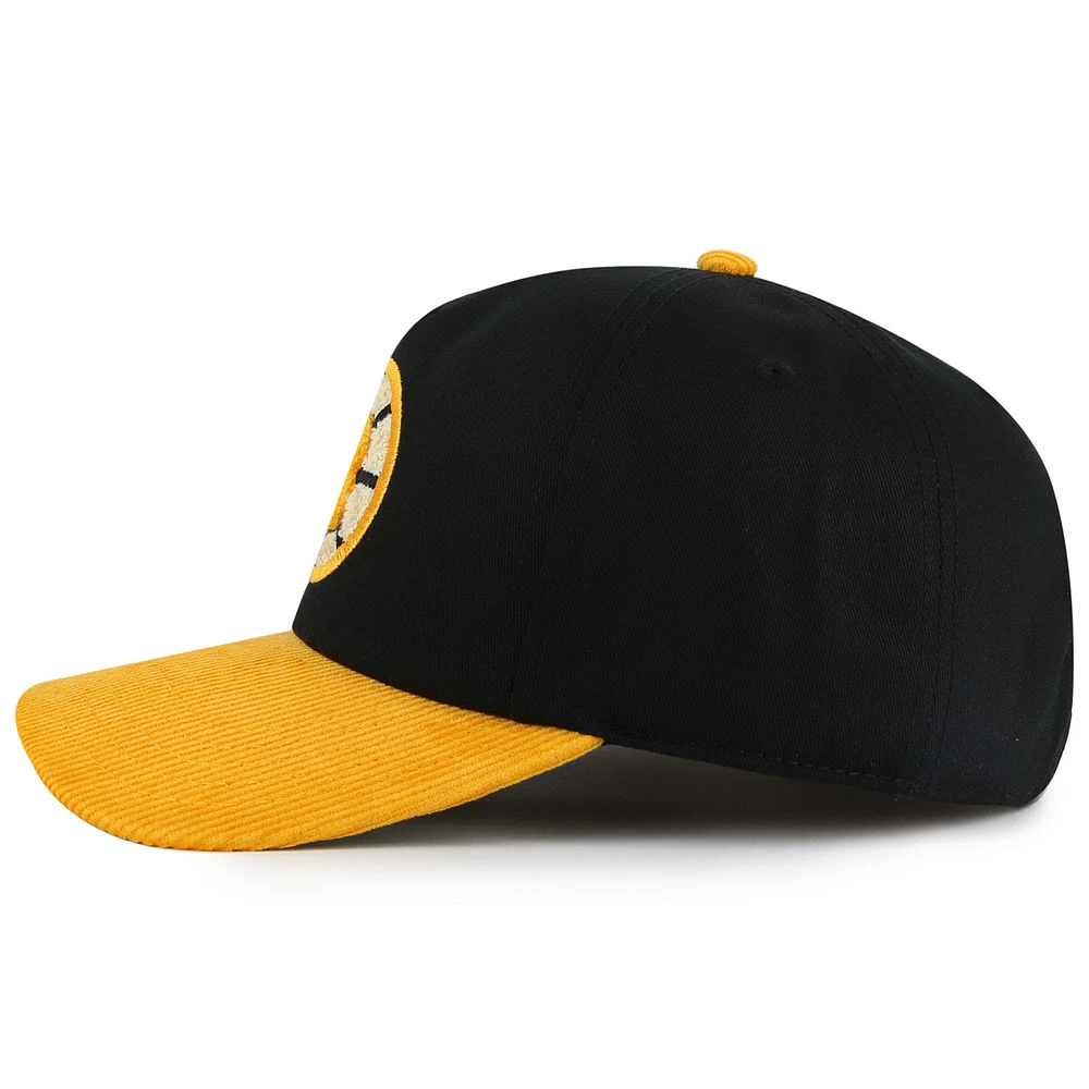 Men's American Needle  Black/Gold Boston Bruins Burnett Adjustable Hat
