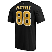Men's David Pastrnak Black Boston Bruins Big & Tall Name Number T-Shirt