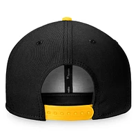 Men's Fanatics Black/Gold Boston Bruins Fundamental Colorblocked Snapback Hat