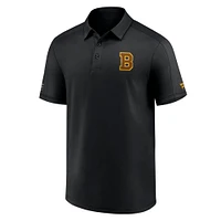 Men's Fanatics Black Boston Bruins Authentic Pro Logo Polo