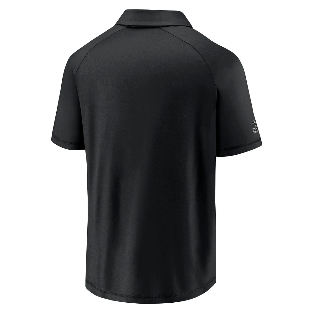 Men's Fanatics Black Boston Bruins Authentic Pro Logo Polo