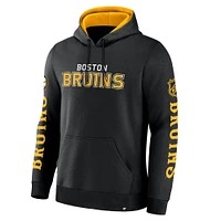 Men's Fanatics Black Boston Bruins Big City Legacy Fleece Pullover Hoodie