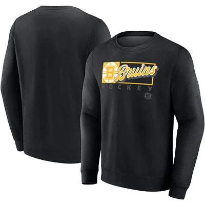 Sweat-shirt en polaire Focus Fanatics pour hommes, noir, Bruins de Boston