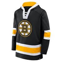Men's Fanatics  Black Boston Bruins Inside Line Fleece Pullover Hoodie