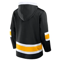 Men's Fanatics  Black Boston Bruins Inside Line Fleece Pullover Hoodie