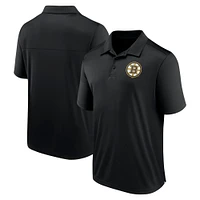 Men's Fanatics  Black Boston Bruins Left Side Block Polo