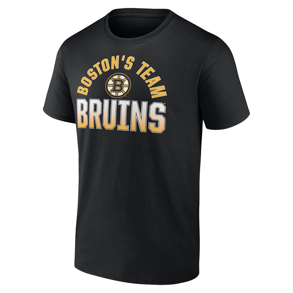 T-shirt Fanatics pour homme, noir, Boston Bruins Open Net