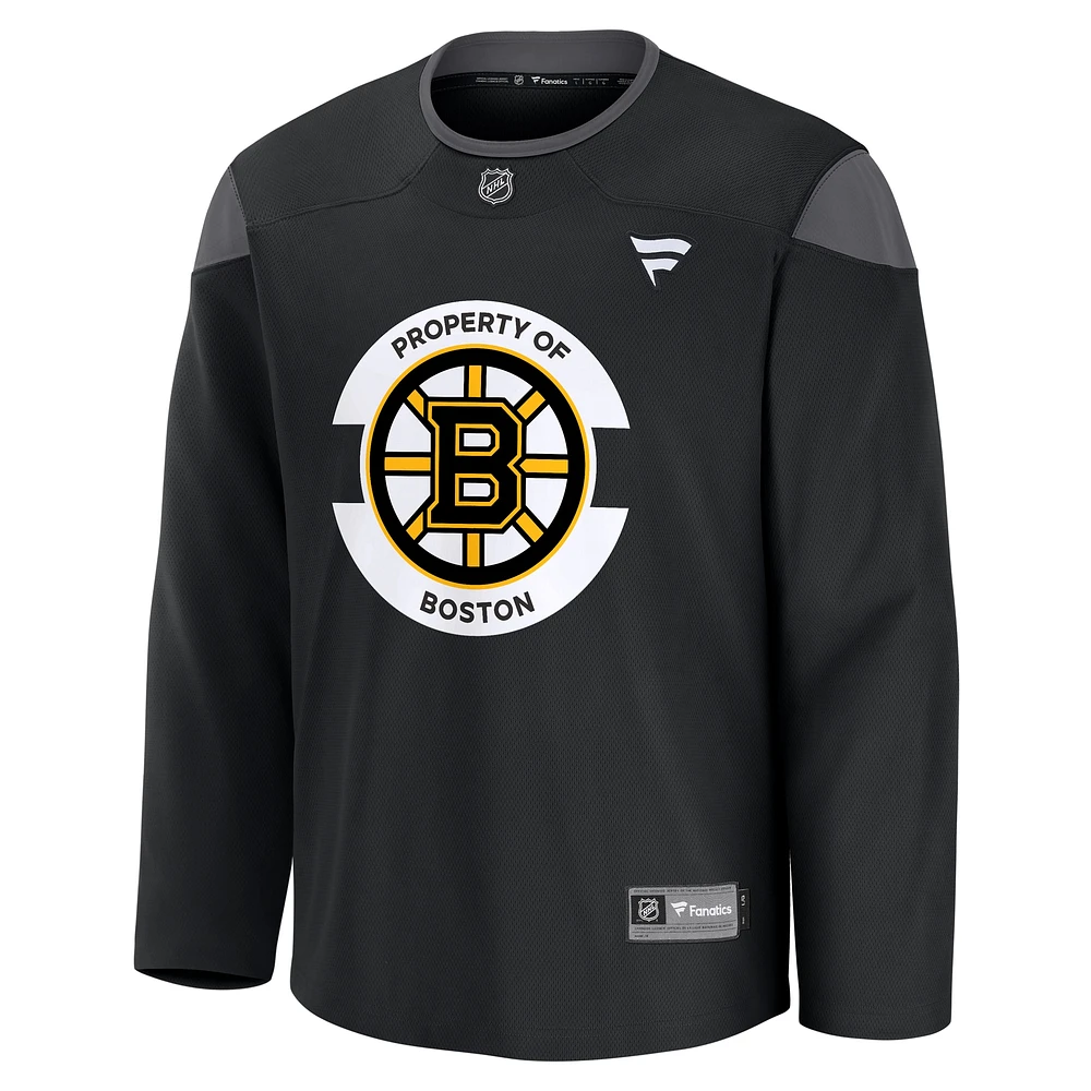 Men's Fanatics Black Boston Bruins Team Practice Jersey