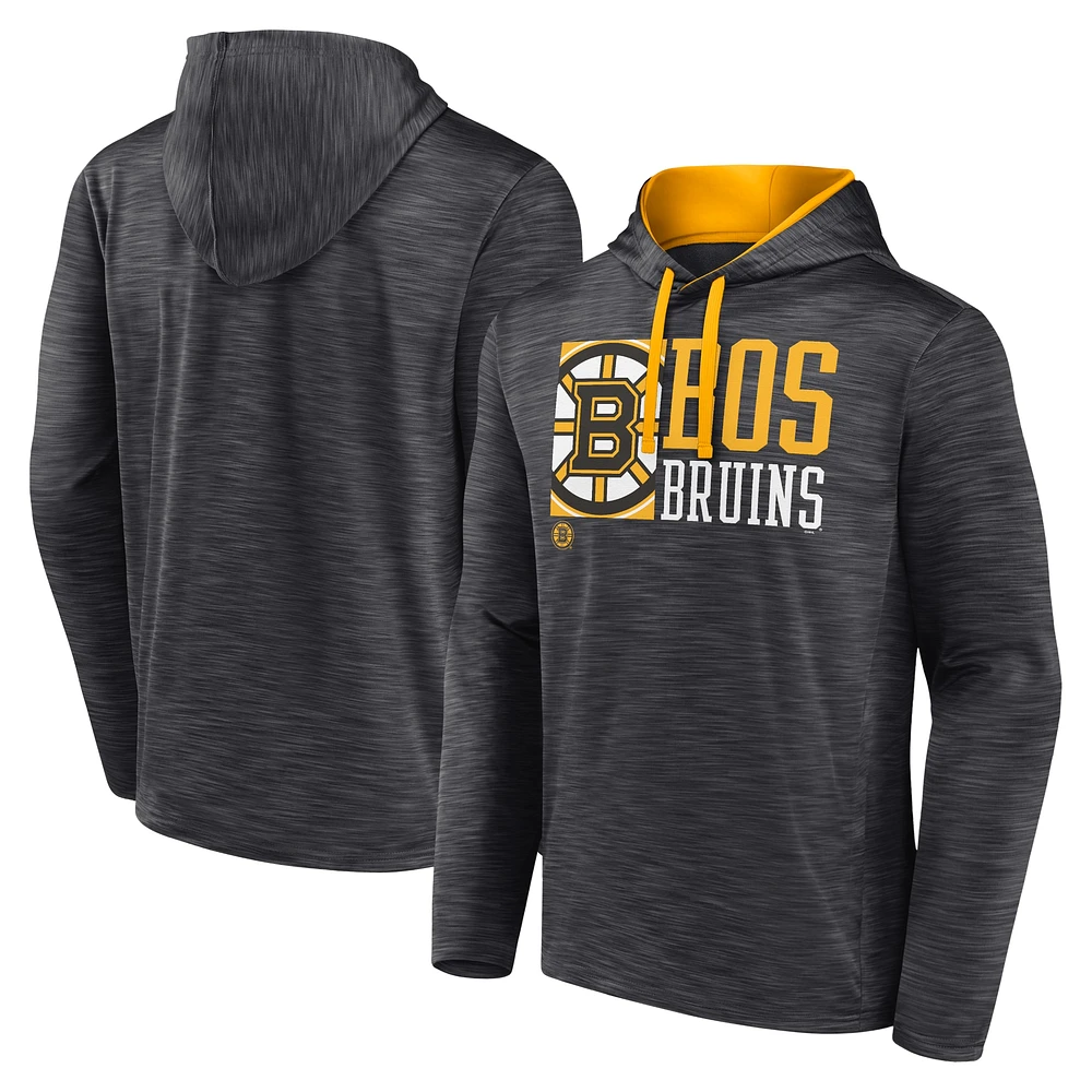 Sweat à capuche Fanatics Charcoal Boston Bruins Never Quit pour hommes