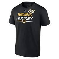Men's Fanatics David Pastrnak Black Boston Bruins Authentic Pro Prime Name & Number T-Shirt