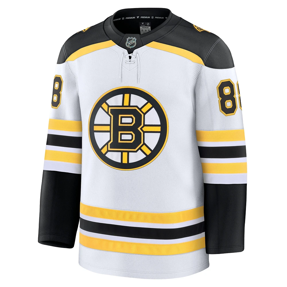 Men's Fanatics David Pastrnak White Boston Bruins Away Premium Jersey