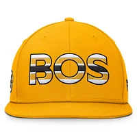 Men's Fanatics Gold Boston Bruins Authentic Pro Team Rink Snapback Hat