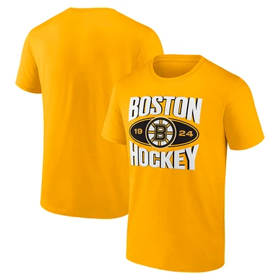 T-shirt Fanatics Gold pour homme avec l'équipe des Bruins de Boston