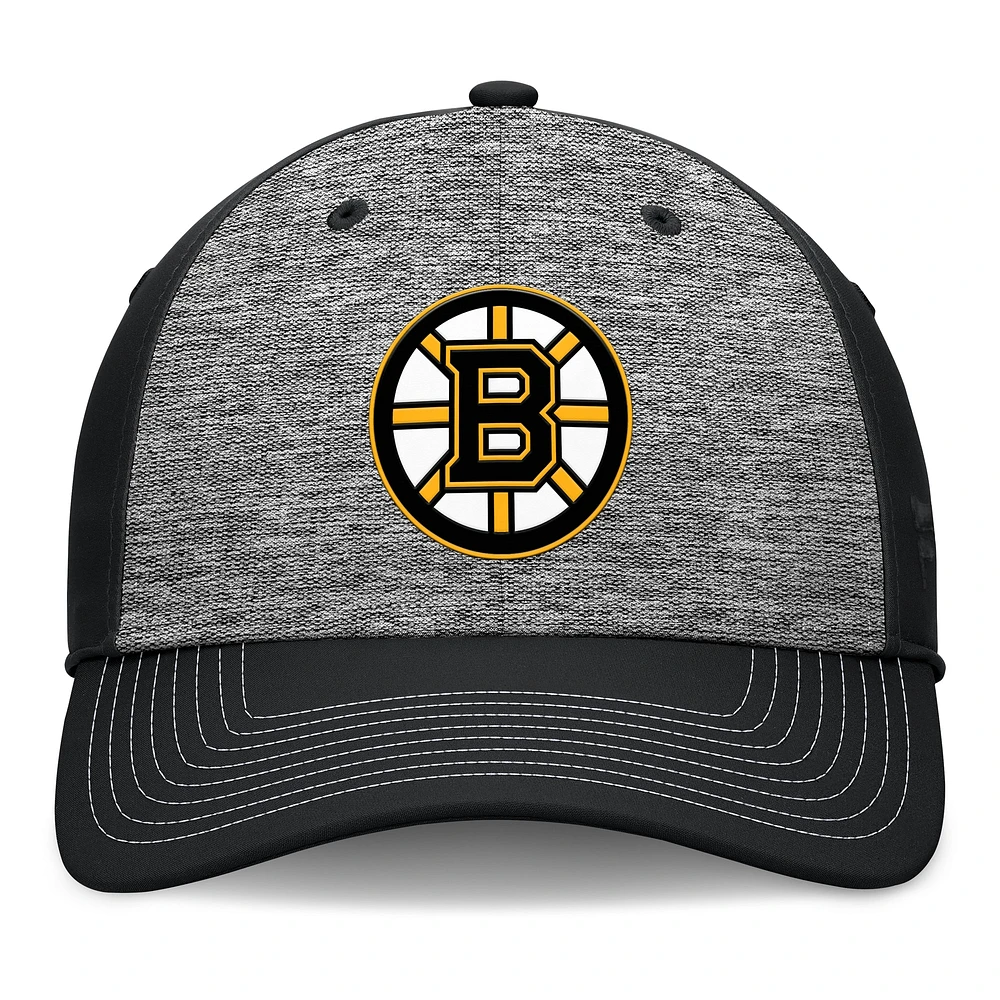 Men's Fanatics Gray/Black Boston Bruins Fundamental Top Shelf 2-Tone Flex Hat