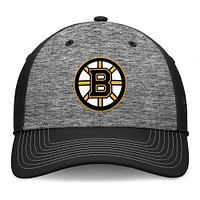 Men's Fanatics Gray/Black Boston Bruins Fundamental Top Shelf 2-Tone Flex Hat