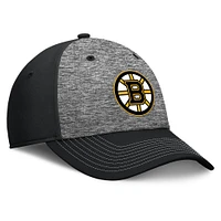 Men's Fanatics Gray/Black Boston Bruins Fundamental Top Shelf 2-Tone Flex Hat