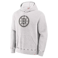 Men's Fanatics Gray Boston Bruins Made Canada Fleece Pullover Hoodie